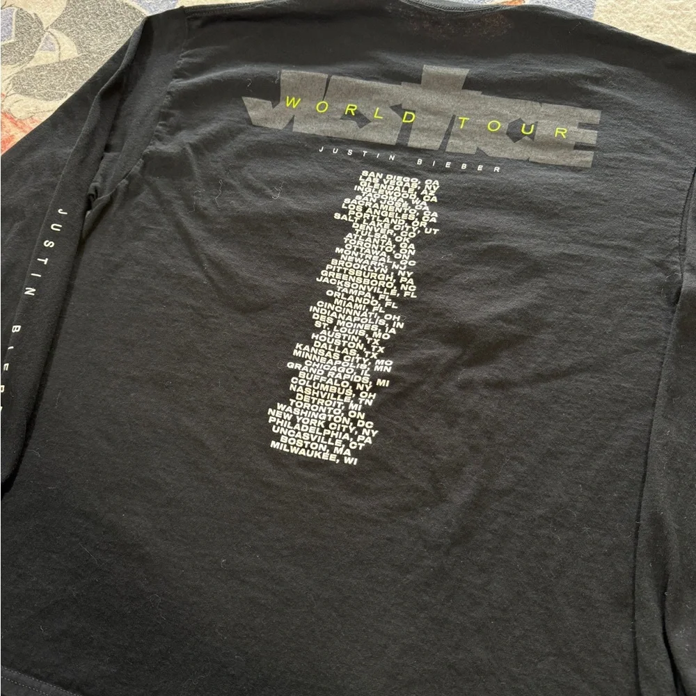 Justin Bieber justice tour long sleeve - Picture 4 of 5